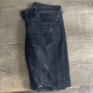 American Eagle Outfitters Black Skinny Jeans Distressed